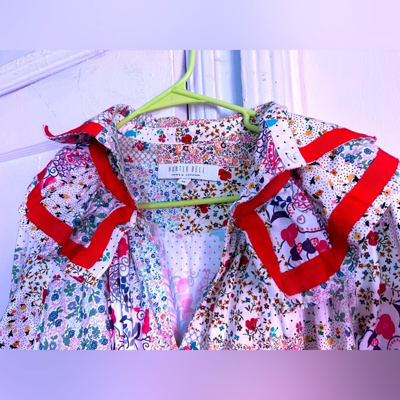 Hunter Bell Jasper Dress Patchwork Dress Size Medium - Picture 6 of 9